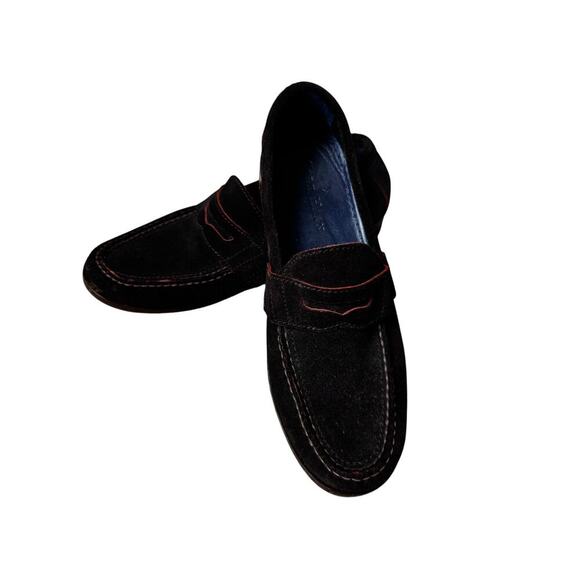 COLE HAAN/NIKE AIR Brown Suede Penny Loafers, size Men's 8.5 - Picture 2 of 15